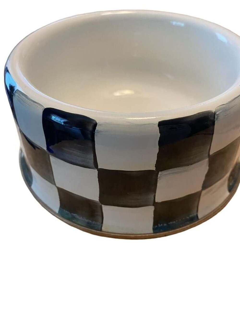 MacKenzie-Childs Courtly Enamel  Pet Dish Bowl